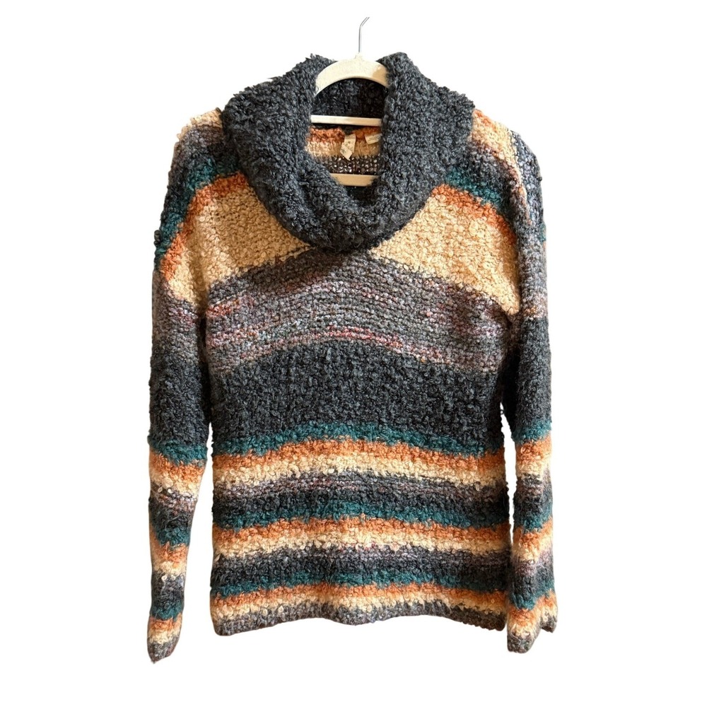 Anthropologie Moth Murray Striped Cowl Neck Sweater sz S - Picture 2 of 10